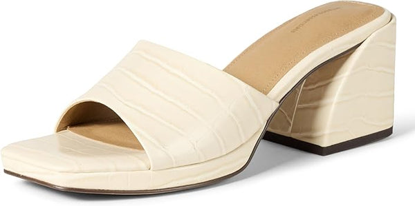 Women's Platform Block Heel Mule Sandals