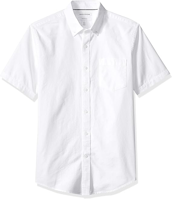 Men's Short-Sleeve Oxford Shirt with Pocket