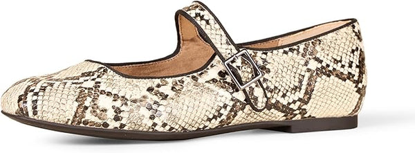 Women's Velvet Mary Jane Ballet Flat with Buckle Strap